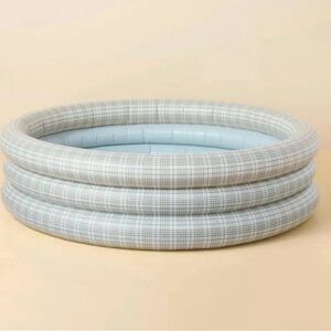 132 Gallon Layered Plaid Inflatable Kiddie Pool Green/Blue - Hearth & Hand